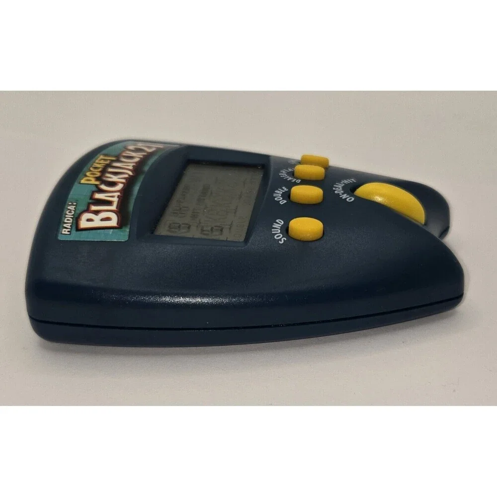 Vintage Radica 1999 Pocket Blackjack 21 Handheld Electronic Travel Game VGC